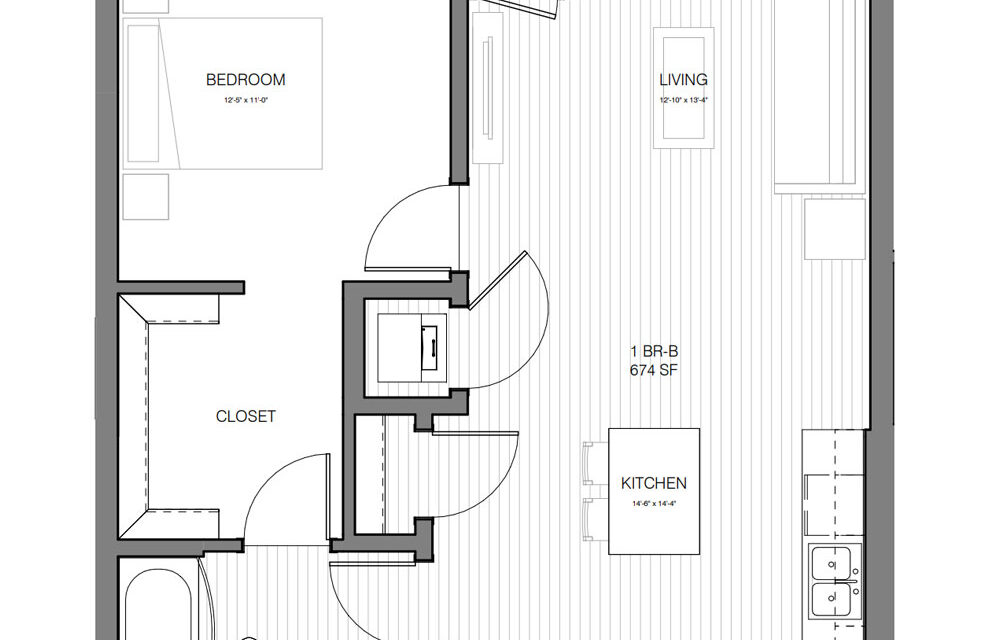 One Bedroom, One Bath (A3) Apartment Home