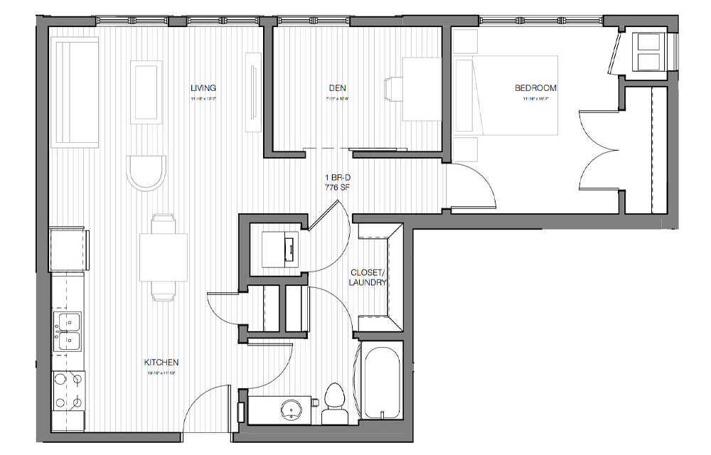 One Bedroom, One Bath (A7) Apartment Home