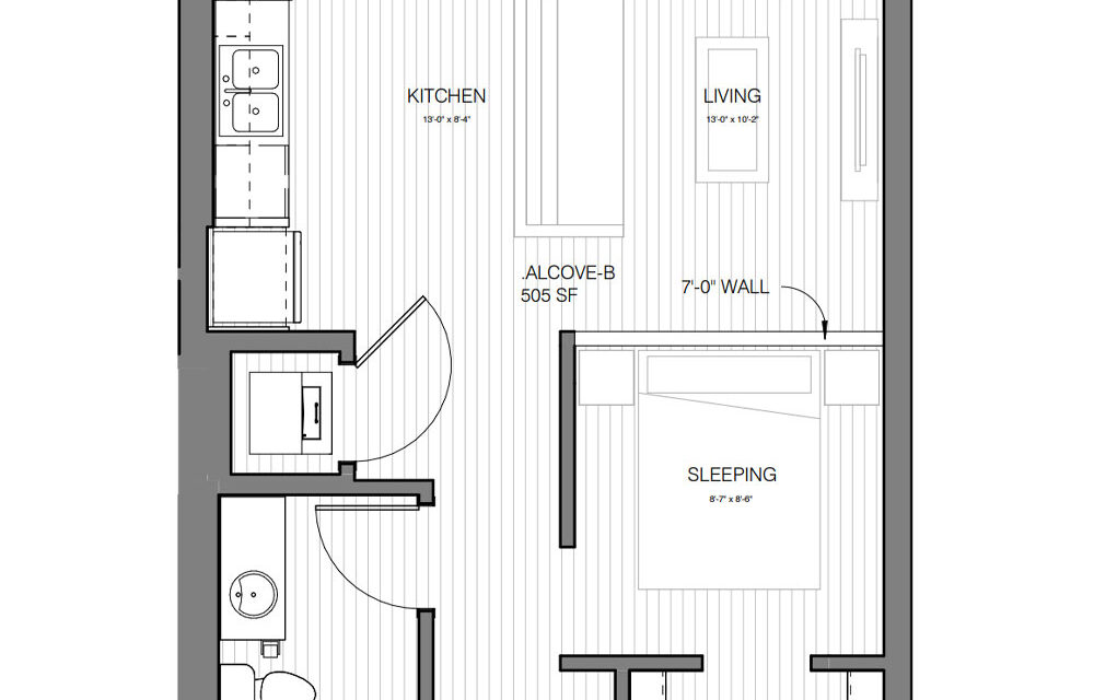 Studio, One Bath (V1) Apartment Home