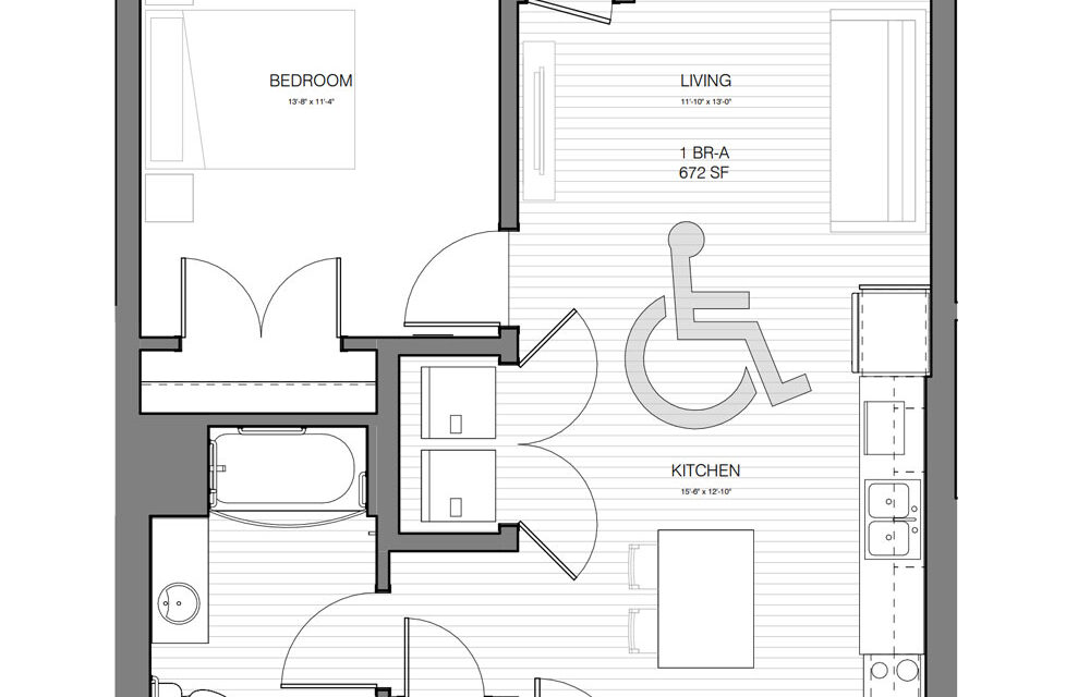 One Bedroom, One Bath (A2HP) Apartment Home